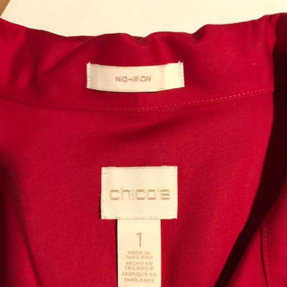 Chico's Button Up Long Sleeve Collared Shirt